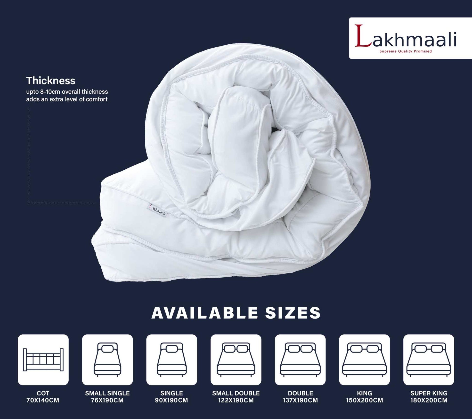 Lakhmaali Premium Quality Extra Thick Mattress Toppers