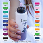 18 Colour Tie Dye Kit with Gloves & Rubber Bands, Concentrated Colour Powders, Craft Kit for T-Shirts, Hoodies, Tote Bags, Socks, Cushions & Canvas Shoes, Ideal for DIY Fashion, Games & Activities